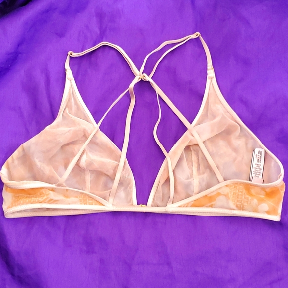 Victoria's Secret sheer front closure Orange size large bralette bra - Picture 5 of 13